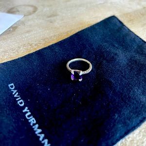 David Yurman Amethyst and diamond ring